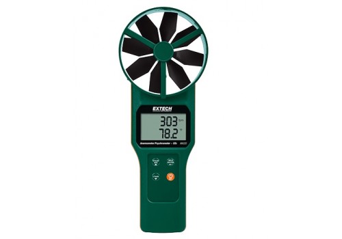 Large Vane CFM/CMM Anemometer/Psychrometer plus CO2