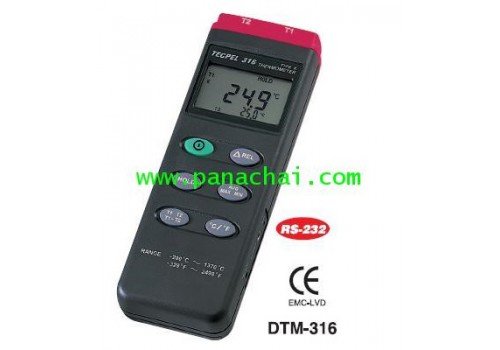 Thermometer (RS-232) Digital Thermometer Dual Input Model DTM-316 