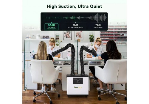 FC-1002A Nail Salon Fume Extractor for Durable Station-210W Nail Dust & Smell Removal