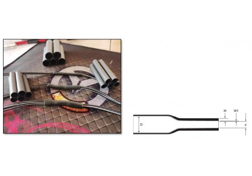 Flame-retardant, adhesive lined semirigid Polyolefin Tubing # AISES-HT150 Flame-retardant, adhesive lined semirigid Polyolefin Tubing # AISES-HT150